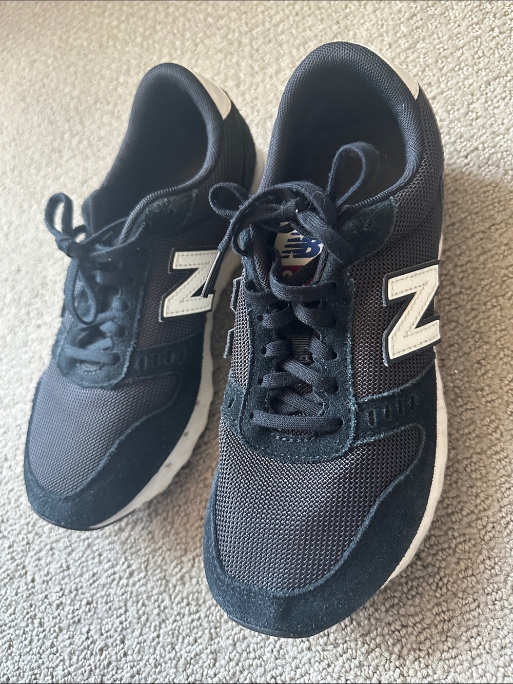 New Balance Black and White Classic Low-Top Sneakers